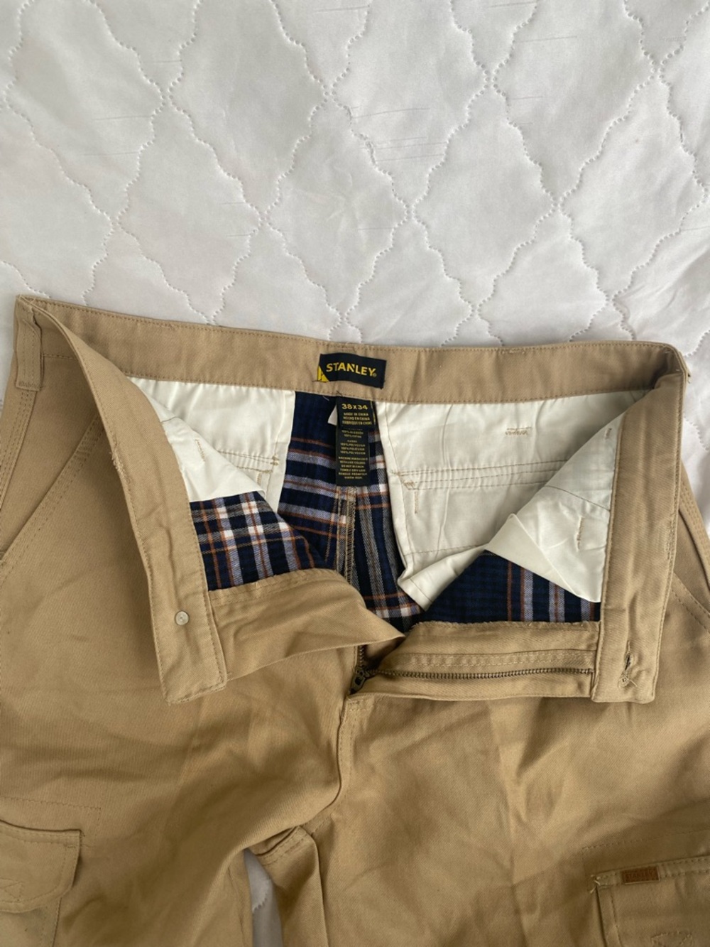 Stanley Men’s Khaki Cargo Pants 38X34